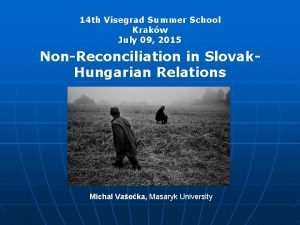 Visegrad summer school