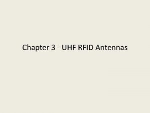 Chapter 3 UHF RFID Antennas Figure 3 1