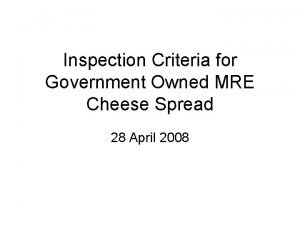 Cheese spreads testing