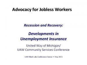 Advocacy about unemployment