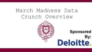 March madness dataset