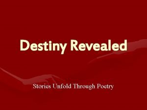 Destiny Revealed Stories Unfold Through Poetry About Destiny