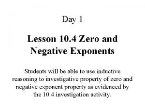 Zero and negative exponents worksheet