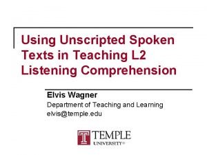 Spoken texts examples