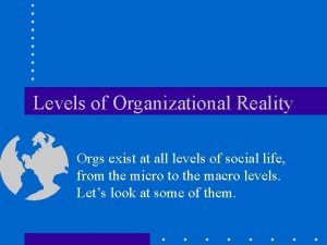 Organizational reality