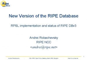 Ripe database search