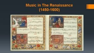 Renaissance music characteristics