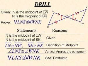 N is the midpoint of lw
