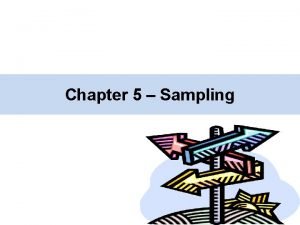Chapter 5 Sampling Chapter Objectives Definition of sampling