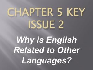 Chapter 5 key issue 2