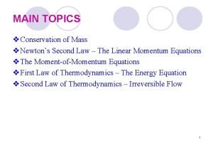 Mass conservation equation