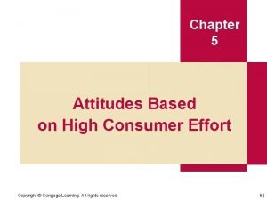 Chapter 5 Attitudes Based on High Consumer Effort