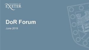 Do R Forum June 2019 Covering today June