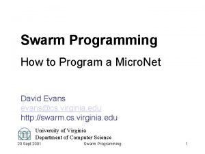 Swarm programming