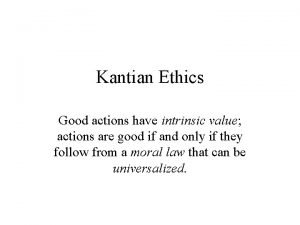 Immanuel kant ethical theory