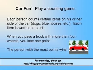 Car counting game