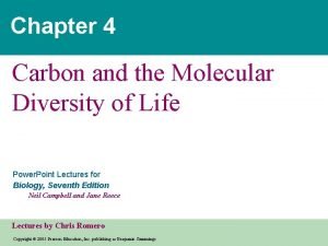 Chapter 4 Carbon and the Molecular Diversity of