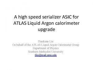 A high speed serializer ASIC for ATLAS Liquid