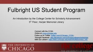 Fulbright US Student Program An Introduction by the