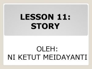 The real lesson 11