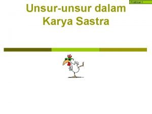 Unsurunsur dalam Karya Sastra Pratitisari 1 Pratitisari 2