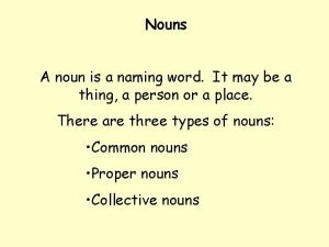 What is a naming word