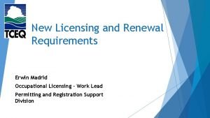 Tceq license renewal