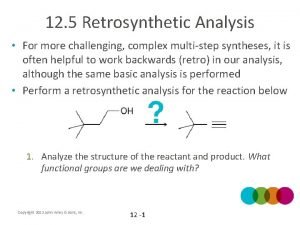 Retrosynthetic analysis