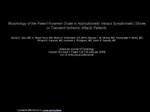 Morphology of the Patent Foramen Ovale in Asymptomatic