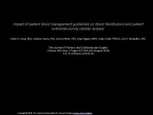 Impact of patient blood management guidelines on blood