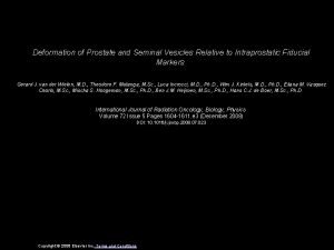 Deformation of Prostate and Seminal Vesicles Relative to