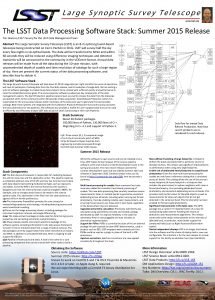 The LSST Data Processing Software Stack Summer 2015