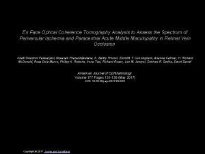 En Face Optical Coherence Tomography Analysis to Assess