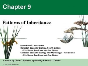 Chapter 9 Patterns of Inheritance Power Point Lectures