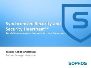 Sophos synchronized security heartbeat products