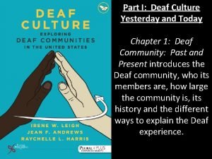 Values of deaf culture