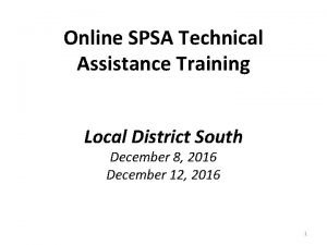 Online spsa