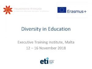 Diversity in Education Executive Training Institute Malta 12
