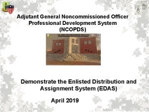 Adjutant General Noncommissioned Officer Professional Development System NCOPDS