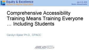 Comprehensive Accessibility Training Means Training Everyone Including Students