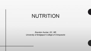 University of bridgeport nutrition