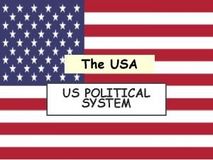 The USA US POLITICAL SYSTEM 3 Branches of