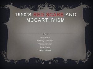 Red scare 1950s