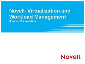 Novell cloud manager