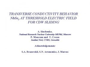 Transverse conductivity