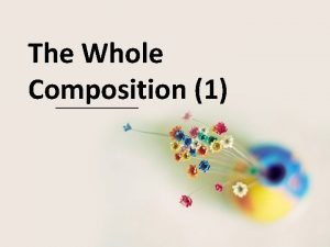 How to write picture composition