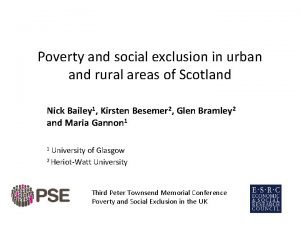 Poverty and social exclusion in urban and rural