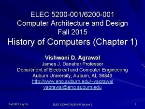 ELEC 5200 0016200 001 Computer Architecture and Design