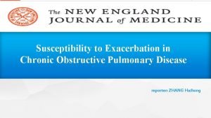 Susceptibility to Exacerbation in Chronic Obstructive Pulmonary Disease