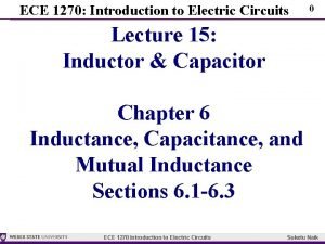 ECE 1270 Introduction to Electric Circuits 0 Lecture